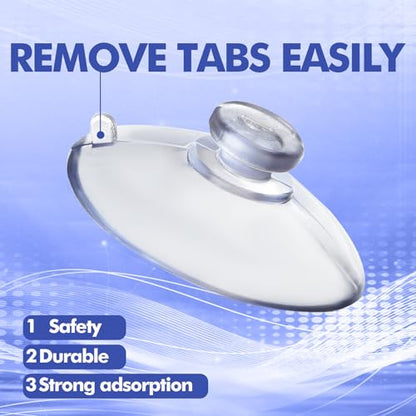 8 Pack Magnifying Mirror Suction Cups - Strong Replacement Suction Cups for Makeup Mirror, Secure Grip for Glass, Tile, and Smooth Surfaces, Sturdy Clear PVC Design
