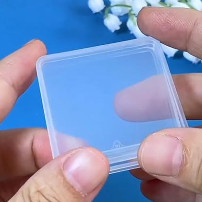 12 Pieces Square Empty Mini Clear Plastic Storage Containers (1.85 x 1.85 x 0.32 inch) with Lids for Tiny Items and Other Craft Projects - size: 1.85 x 1.85 x 0.32 Inch