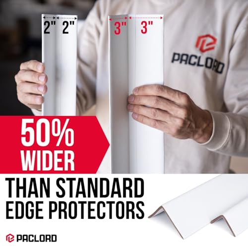 Extra-Wide 24" x 3" x 3" Reinforced Cardboard Edge Protectors (Pack of 36) – 0.225" Heavy-Duty Thickness – Cardboard Edge Protectors for Shipping – American Quality Pallet Edge Protector