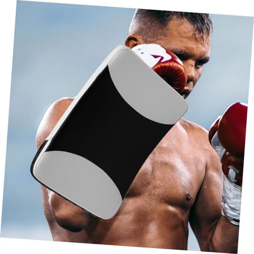 Kick Pad Curved Taekwondo Training Shield Absorption for Kickboxing and Martial Arts Suitable for All Ages Black and White Small