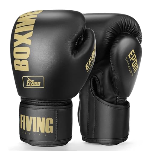 Boxing Gloves for Men Women Adults | Multi Layered Padding,Breathable Palm,for Training,Sparring,Muay Thai,Fighting,Kickboxing, Mixed Martial Arts,MMA,Heavy Bag - color: Gold, size: 16oz