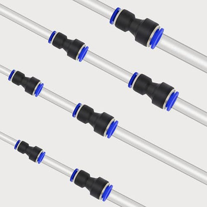 60PCS Quick Connect Reducer Fitting Kit 4 6 8 10 12 mm Reducing Push to Link Pneumatic Connector with 1PCS Tube Cutter