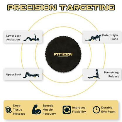 Foam Roller for Muscle Massage, Stiff Back Pain Relief, Physical Therapy, Deep Tissue, Exercise Equipment for Home Gym, Stress, Yoga, Pilates for the Fit Citizen (Black, XL 36 x 6 inches) - size: Extra Large 36 x 6 Inch