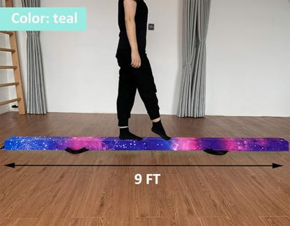 Marfula 6 FT / 8 FT / 9 FT Folding Gymnastics Beam Foam Balance Floor Beam - color: Magic Star, size: 6 Ft