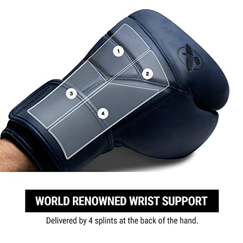 Hayabusa T3 LX Leather Boxing Gloves | Leather Boxing Gloves, Training Gloves Men and Women, Sparring Gloves, Heavy Bag Gloves, 16oz Boxing Gloves, Muay Thai Gloves - color: Indigo, size: 14oz