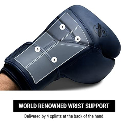 Hayabusa T3 LX Leather Boxing Gloves | Leather Boxing Gloves, Training Gloves Men and Women, Sparring Gloves, Heavy Bag Gloves, 16oz Boxing Gloves, Muay Thai Gloves - color: Indigo, size: 14oz