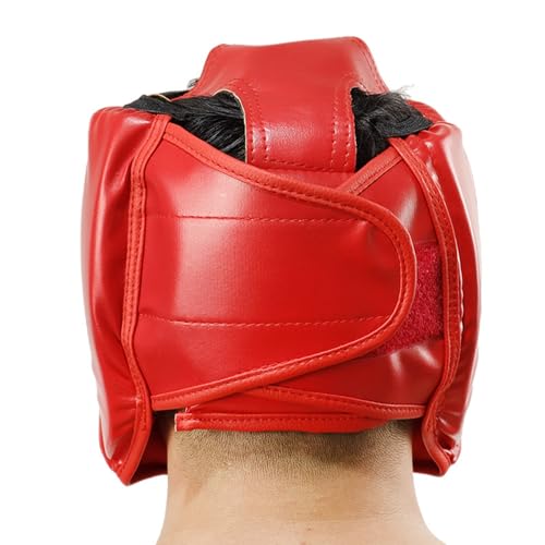ZJchao Kickboxing Headgear, MMA Sparring Helmet, PU Leather with Thick Foam Padding, Full Coverage for Boxing & Martial Arts, Comfortable Adjustable Closure, Breathable Design