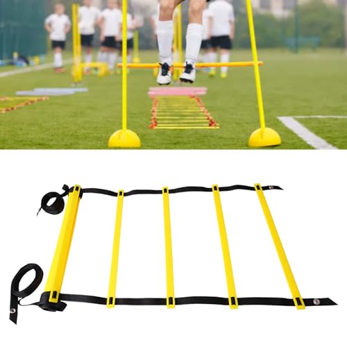 Agility Ladder Footwork Exercise Ladder Speed Training for Sports with Portable Design for Football Basketball Tennis Soccer Fitness Home Gym - size: 3 Meters and 6 Rung