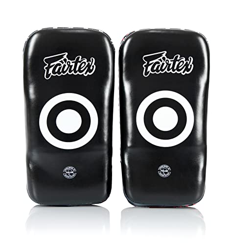 Fairtex Curved Muay Thai Pads, Kickboxing Punching Kicking Striking Shield - color: Black/Blue, size: Standard