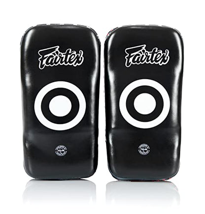 Fairtex Curved Muay Thai Pads, Kickboxing Punching Kicking Striking Shield - color: Black/Blue, size: Standard