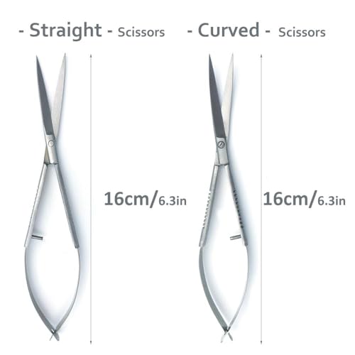 LINLAN Aquatic Plant Spring Scissors for Precise Trimming, Stainless Steel with Top Rebound Feel, Ideal for Aquatic Ferns and Microsorum Pteropus in Planted Tanks