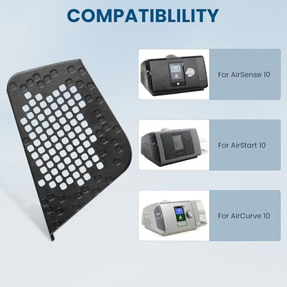 19729 Filter Cover Compatible with ResMed AirSense 10 AirStart 10 AirCurve 10 CPAP Machines, Premium Replacement Filter Side Cover Door, Pack of 1, Black