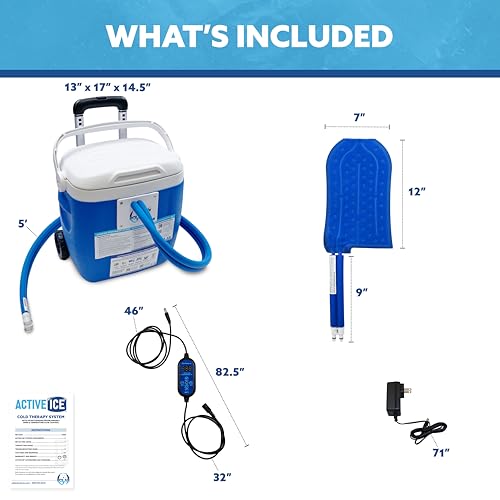 Polar Active Ice 3.0 Cold Therapy Ice Machine System with Programmable Timer, Hand and Wrist Compression Pad, Lightweight 16 Quart Cooler, Quiet Pump, Strong Cryotherapy Pain Relief and Treatment - style: Hand Wrist Pad