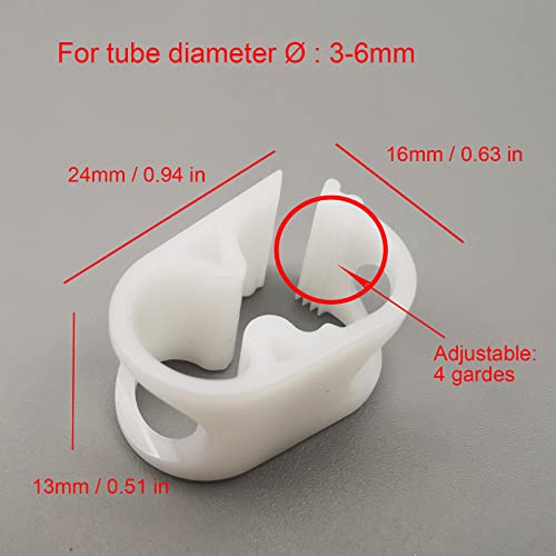 10PCS Hose Flow Control Clamp 4 Grades Adjustable Laboratory Plastic Tubing Clip Industrial Pipe Pinch Valve - size: for tube OD 1/8''-1/4'' (3-6mm)