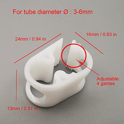 10PCS Hose Flow Control Clamp 4 Grades Adjustable Laboratory Plastic Tubing Clip Industrial Pipe Pinch Valve - size: for tube OD 1/8''-1/4'' (3-6mm)
