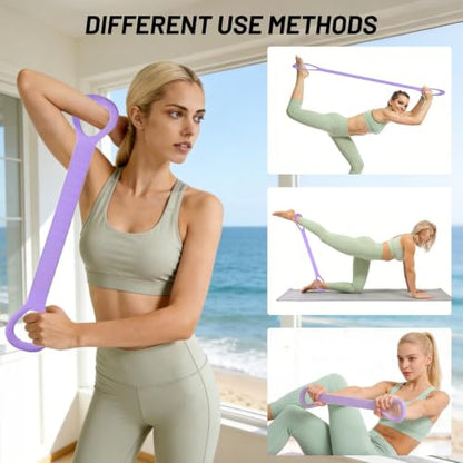 Figure 8 Exercise Bands,8 Shaped Resistance Band,Set of 3 Resistance Bands