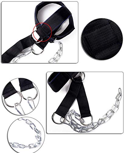 Neck Harness for Weight Lifting with Heavy Duty Chain Neck Training Harness