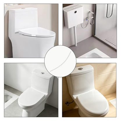 Universal Toilet Refill Tube Hose Pipe Replacement, 11.6 Inch Rubber Water Line with Clip Clamp Connector, 3 Pack (White) - color: White