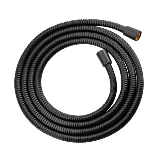 BRIGHT SHOWERS Extra Long Shower Hose 118 Inch, Stainless Steel Handheld Shower Hose with Brass Connectors, Anti-Kink, Leak-Proof, Easy to Install, Fits Most Shower Heads, Matte Black - color: Matte Black, size: 118 Inch