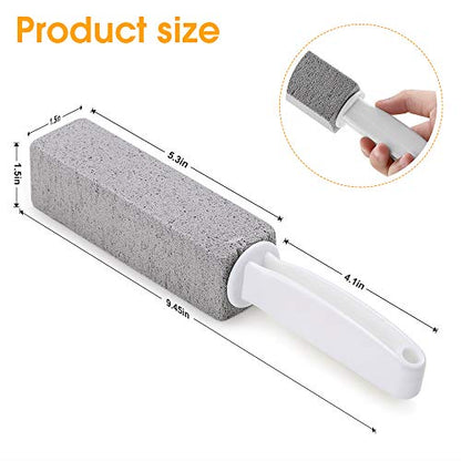 Kadden 2 Pack Pumice Stone Toilet Bowl Cleaner with Handle, Hard Water Ring Remover & Stain Scrubber for Bathroom, Pool, Sink and Tub, Ergonomic Heavy Duty Cleaning Tool - style: Short Handle