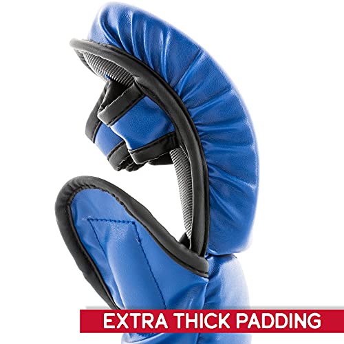 UFC 8oz MMA Sparring Gloves - color: Blue, size: Small-Medium