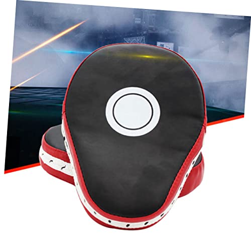 Punch Mitts 1 Pair Black PU Boxing Training Focus Pads for Muay Thai | Moderate Thickness, Strong Resistance, Unique Logo, Simple Atmosphere, Compact Hand-Held Set for Martial Arts Drills
