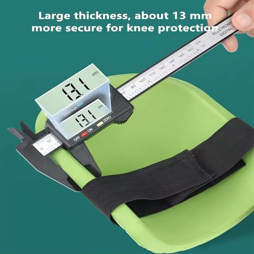 men's and women's gardening knee pads - lightweight waterproof foam knee pads and easy to install, with adjustable hook and loop strap (green) - color: green