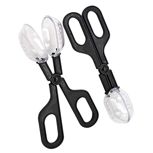 2 Pieces of Reptile Feeding Clamp Reptile Poop Scoop Cage Fish Tank Cleaning Tools Reptile Feeding Tool for Gecko Lizard Bearded Dragon