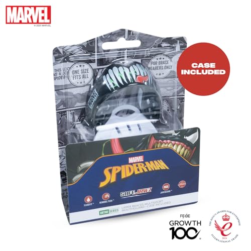 Marvel Venom Sports Mouth Guard for Braces, Mouthguard with Case - color: Venom