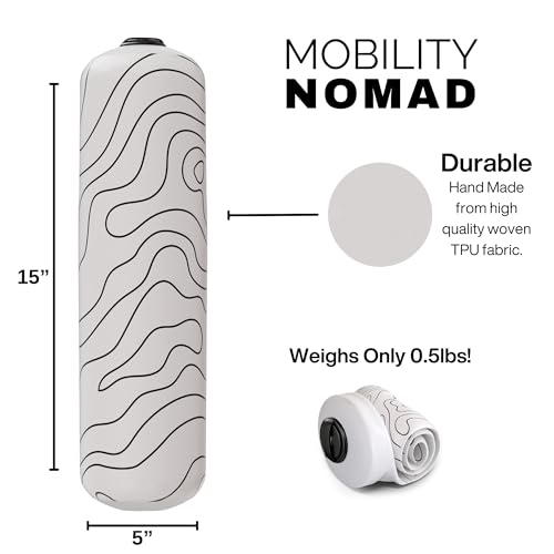 Inflatable Travel Foam Roller for Muscle Recovery and Back Support (Topo Gray, 15") - color: Topo Gray