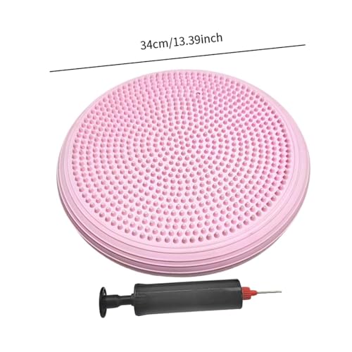 Balance Mat Yoga Mat Wobble Cushion Wiggle Seat Balance Disc Flat Pad Stability for Gymnastics Gym Fitness Yoga Kids 13.39 Inch - color: Pink