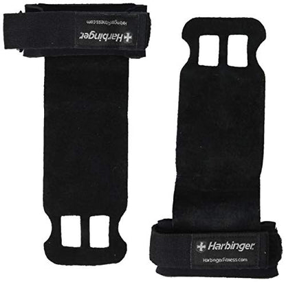 Harbinger Leather Palm Grips for Weight Lifting Hand Protection - size: Medium
