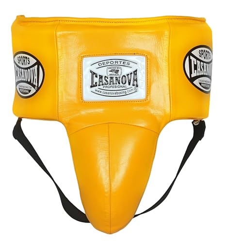 CASANOVA Boxing® Groin Kidney Foul Protector Cup Gaurd - Boxing, Martial Arts, MMA, Kickboxing, Muay Thai, Contact Sport, Sparring, Heavy bag Training (Yellow, Youth)