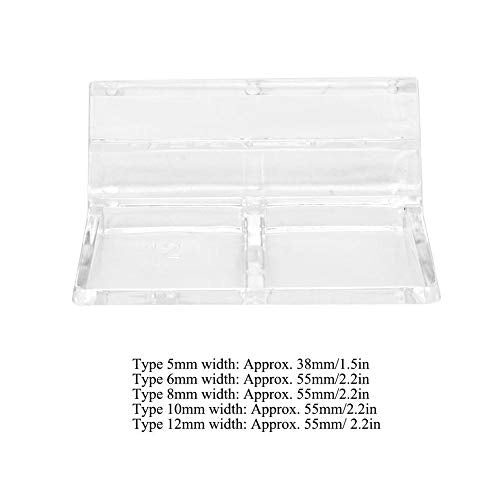Hffheer 20Pcs Aquarium Glass Cover Clip Acrylic Universal Lid Clips for Rimless Aquariums Clear Color Acrylic Aquarium Glass Cover Holder(10mm)