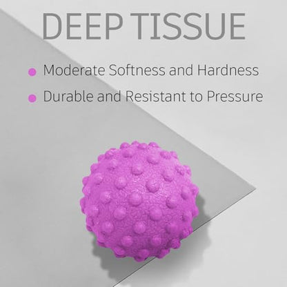 NGT new guide steps Fascia Ball, TPR Massage Ball Suitable for Relaxing Muscles, Restoring Fascia, and Improving Body Condition for All Parts of the Body. (Purple) - color: Purple