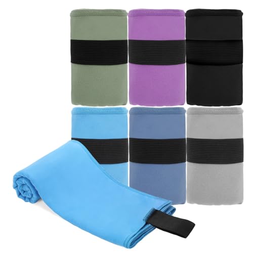 6 Pack Workout Towels Microfiber Quick Dry Lightweight Gym Towel Men Women Fitness Yoga Running Riding Hiking Tennis Fising Sports Body Sweat Towel(6 Pack(Dark)) - color: 6 Pack(dark)