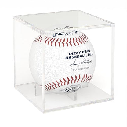 Acrylic Baseball Display Case, Clear Memorabilia Showcase for Display - size: 3.15 x 3.15 x 3.15 inches