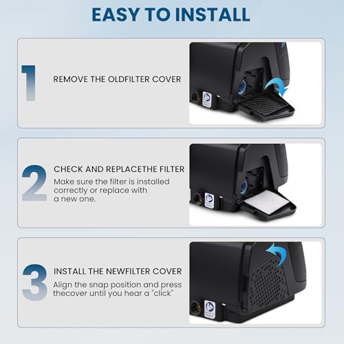 19729 Filter Cover Compatible with ResMed AirSense 10 AirStart 10 AirCurve 10 CPAP Machines, Premium Replacement Filter Side Cover Door, Pack of 1, Black