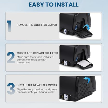 19729 Filter Cover Compatible with ResMed AirSense 10 AirStart 10 AirCurve 10 CPAP Machines, Premium Replacement Filter Side Cover Door, Pack of 1, Black