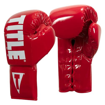 TITLE Boxing Inferno Intensity Lace Training Gloves - MMA, Kickboxing, Punching Bag, Sparring - 14, 16, 18oz - color: Red/White, size: 16 oz