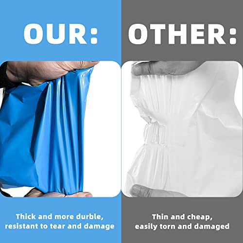 POLYSELLS 1000 pcs 6x9 Inches Blue Poly Mailers Shipping Envelopes, Strong Adhesive Sealing, Waterproof, and Tear-resistant Postal Mailing Bags for Clothing, Books, and Accessories