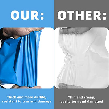 POLYSELLS 1000 pcs 6x9 Inches Blue Poly Mailers Shipping Envelopes, Strong Adhesive Sealing, Waterproof, and Tear-resistant Postal Mailing Bags for Clothing, Books, and Accessories