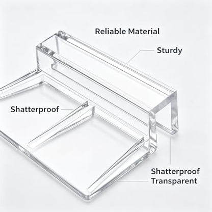 2026 New 10 Pack Transparent Aquarium Lid Clips for 6.3mm Glass,Rimless Fish Tank Cover Bracket Holder,Plastic Acrylic Top Support for Anti-Jumping and Secure Glass Covers