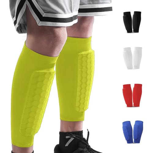 BIRDDIE Soccer Shin Guards Shin Pads for Kids Youth Adult - color: Green, size: Medium