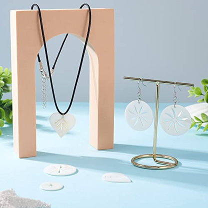 Craftdady 22pcs Natural Freshwater Shell Pendants Teardrop Heart Ring Shape Charms Flat Round Mixed Beach Ocean Seashell Beads Charms with Open Jump Rings for Jewelry Crafts Making - color: Seashell Color