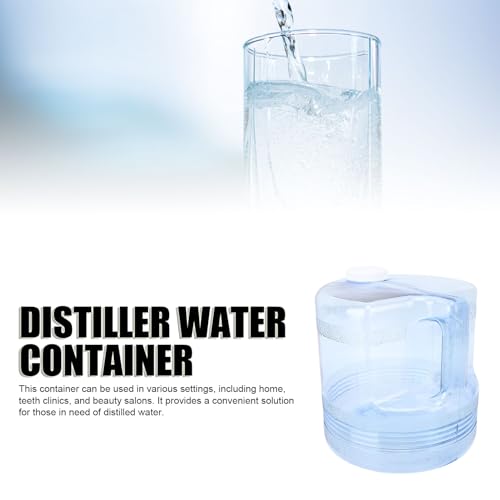 1 Gallon 4L Distilled Water Container, Replacement Distilled Water Jug for Countertop Water Distiller Machine, Home Beauty Plastic Carafe Bottle(1,Blue)