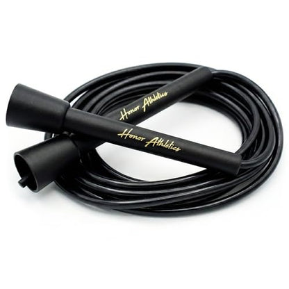 HONOR ATHLETICS Speed Rope, Skipping Rope - Best for Double Under, Boxing, MMA, Cardio Fitness Training Condition - Jump Rope - color: Black