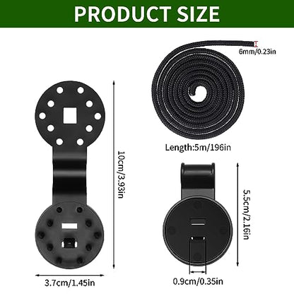 50PCS Shade Cloth Plastic Clips Heavy Duty Lock Grips with Rope, Round Plastic Black Clips Sunshade Net Fixing Clip, Shade Fabric Clips for Bird Netting, Garden Netting (50PCS+Nylon Rope) - style: 50PCS + Nylon Rope