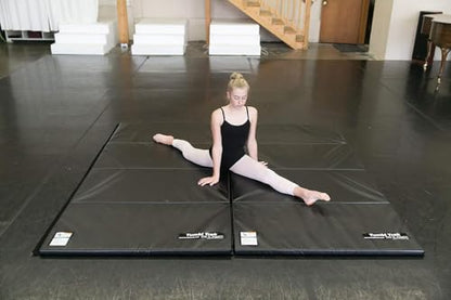 Tumbl Trak Gymnastics Folding Tumbling Panel Mat - color: Primary Rainbow, size: 4'x6'x1.38"