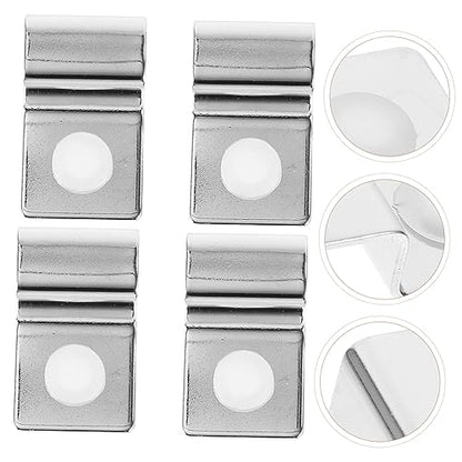 YARNOW Aquarium Clips for Glass Cover 4pcs Stainless Steel Support Bracket Fish Tank Mounting Easy to Clean - size: Size 3